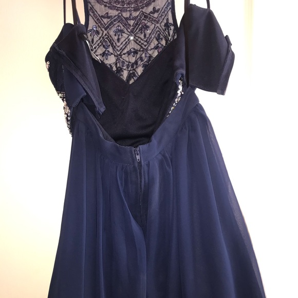 Navy Blue two piece dress - Picture 3 of 8